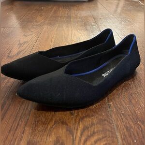 Black Pointed Toe Rothy’s Flats